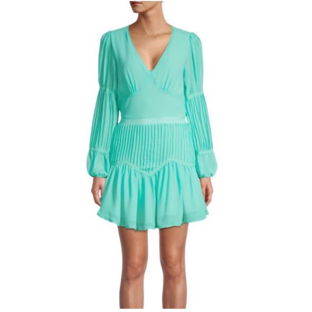 EMMIE ROSE Green V-Neck Dress XS